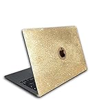 SP Laptop Folie Glitzer Klebefolie Notebook Aufkleber Schutzhülle selbstklebend Vinyl Sticker (13 Zoll 30.41 x 21.24 cm) Glitter (Champagner)