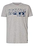 Petrol Industries Jungen T-Shirt Kurzarm mit Aufdruck B-1010-TSR610, grau Melange 140