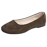 Eaylis Damen Einfarbig Große Größe Slip On Flat Shallow Comfort Casual Single Schuhe, Turnschuhe Sportschuhe Sneaker Straßenlaufschuhe Leichtgewichts Atmungsaktiv Walkingschuhe Outdoor L