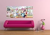 AG Design FTDh 0644 Minnie Maus Daisy Disney, Papier Fototapete Kinderzimmer - 202x90 cm - 1 Teil, Papier, multicolor, 0,1 x 202 x 90