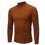 ZYUD Herren Basic Langarm Baumwolle Polohemd T-Shirt Thin Herren Bottoming Hochhalsiges Lässige Herrenhemden Halbkragen Herrenpullover Herbst und Winter Hochhalsige lässig Slim-Fit Base Sw