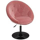 Duhome Sessel Farbenvielfalt höhenverstellbar Kunstleder Clubsessel Coctailsessel Loungesessel - TYP 509A, Farbe:Pink, Material:S