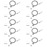 10 Stück 1m Edelstahl Seilaufhängung, Lampenaufhängung Stahlseil Ø1.5mm mit Schleife, Einstellbare Seilabhängung für Deckenleuchte, Aufhängen von Lampen, Reklametafeln Lampe Kleiderbüg