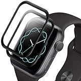 [2 Stück] Panzerglas Schutzfolie kompatibel mit Apple Watch Series 6/5/4/SE 40mm, Displayschutzfolie 3D Full Cover Panzerglasfolie 9H HD Klar Anti-Kratzer Blasenfrei für iWatch Series 6/5/4/SE 40