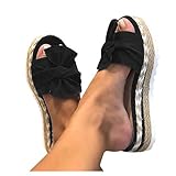 Dasongff Damen Sommer Sandalen Lässige Flache Schuhe Plateau Flat Heel Elegant Espadrilles Römersandalen Pantoletten Peep Toe Flip Flop Schuhe S