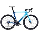 SAVADECK Rennrad Carbon,R08 28 Zoll Rennrad Carbon Scheibenbremse Fahrrad Carbon Rahmen Gabel laufradsatz mit Shimano ULTEGRA R8000 22 Gänge Koaxialsystem Carbon rennrad Herren Damen Jung