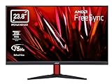 Acer Nitro KG242Y Gaming Monitor 23,8 Zoll (60 cm Bildschirm) Full HD, 75Hz, 1ms (VRB), 2xHDMI 1.4, VGA, HDMI FreeSync,Schw