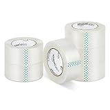 Amazon Basics Transport- und Packband, 4,77 cm Breite x 99,6 m, Transparent, 6 Stück