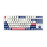 MFFZHJ Gk87 Mögliche Tastatur Verkabelt 87 Spiel-Tastatur Befestigen - TTC Gold Pink Schalter Rgbliche Tastatur mit Pbt-Tastenkappen für Windows/Mac/Android/Linux