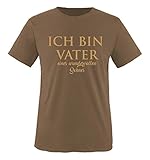 Comedy Shirts - Ich bin Vater eines wundervollen Sohnes. - Herren T-Shirt - Braun/Hellbraun Gr. L