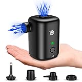 Elektrische Luftpumpe,4000mAh Wiederaufladbare Akku Luftpumpe Planschbecken Pool Kinder,Mini Luftpumpe Elektrisch Inflator mit 4 Luftdüsen,Schnell Inflator für Schlauchboot/L