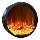 Elektrokamin Wandeinbau, Runde Elektrokamin Mit Heizung Und Kaminfeuer, Elektrokamin Led Modern Dekokamin, Elektrokamin Mit Heizung Und Kaminfeuer, Electric Fireplace Heater Insert ( Size : 70*18cm )