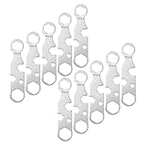 BESPORTBLE 10Pcs Multifunktionsschlüssel Metall Skateboardschlüssel Werkzeug Sechskantschlüssel Schlittschuh Rollschuh Reparaturwerkzeug für Skateboardteile Hardware Silb