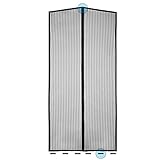 L-Yune, 1pc Sommer Magnetic Black Mesh Net Anti-Moskito-Insekt-Fliegen-Wanzen-Vorhang automatische Schließung Tür-Schirm Küche Vorhang (Farbe : Schwarz)