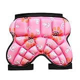 Vecksoy Kinder Protektorenhose Schutzhose Gepolsterte Schutz Shorts Hip Butt Pad Kurze Unterhose 3D Gepolstert Schutz Gear Guard Drop Widerstand Für Ski Skifahren Skating Snowboard, 35×28