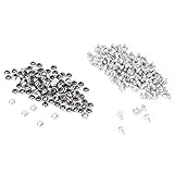 100Pcs Rivet Strass, Rhinestone Bolzen Kristallniet Rhinestone Diamant Spitzen Nieten für Leder/Gurt/Handtaschen lederne Dekoration(6mm Silber)