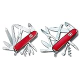 Victorinox Ranger Taschenmesser (21 Funktionen, Metallsäge, Holzmeissel, Schere) rot & Taschenmesser Huntsman (15 Funktionen, Schere, Holzsäge, Korkenzieher)