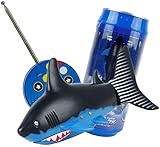 XYG Mini-Fernbedienung, Boot, kleiner RC Hai Fisch Tank Dekorationen Simulation U-Boot Fisch RC Boot Wasser abgeschnitten Sommer Outdoor Wasser Spielzeug Geschenke (Farbe: Weiß) (Schwarz)