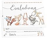 12 Cute Boho Freunde Einladungskarten inkl. Umschläge perfekte Einladung zum Kindergeburtstag oder Kinder Party | Geburtstag-Einladungen zum ausfüllen (Cute Boho Freunde)