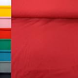 MAGAM-Stoffe Marie Jersey Stoff Uni Oeko-Tex Meterware 50cm (11. Dunkelrot)