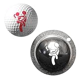 Henoot Golfballmarkierer Golfball Stempel Marker für Erwachsene Humor Signal Ausrichtungswerkzeug Vorlage DIY Liner Golf Zubehör Männer und F