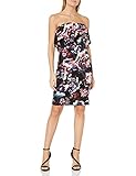 Bebe Damen Floral Printed Crepe Dress with Halter Neck Lssiges Abendkleid, Lavendel, 34