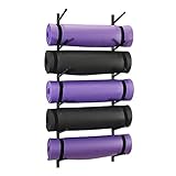LRBBHYJ Yogamatten-Aufbewahrungsregal, Wandhalterung Schaumstoffrollenhalter Für Gymnastikmatte, Yogablöcke, Schaumstoffrolle, Für Home Gym Studio(Size:100cm,Color:Schwarz)