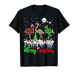 Merry Christmas Reindeer Santa Elf Plaid Flamingo Lover T-S