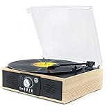 Retro-Platte, Player Music Center mit Fernbedienung, CD-Player, DAB & FM, AM-Radio, Vinyl-Player, Kassettenplayer, MP3-USB-Slot, Kassettendeck, Digitalisierungsfunktion, R