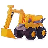 Bau-LKW-Spielzeug/Push & Go-Technik-Fahrzeuge/Bagger-Spielzeug/Strand-Sand-Teich-Spielzeug-Auto/Zurückziehen-Auto-Spielzeug für Kinder/Geburtstags-Weihnachtsfeier-Zubehör Geschenke für Jungen M