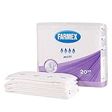 Farmex Windeln für Erwachsene, Maxi-Windeln, saugfähig, latexfrei, atmungsaktiv und hypoallergen, hautfreundlich, 20 Stück