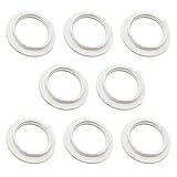 8 Stück Lampenschirm Reduzierring E27 Kunststoff Konverter Lampenring Lampenfassung Adapterring für Lampen-Schirm (Innendur 38mm) Weiß