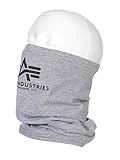 Alpha Industries Basic Logo Multifunktionstuch Grau/Schw