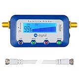 hb-digital SATFINDER mit digitaler LCD Anzeige und Tonsignal + F-Verbindungskabel + Deutsche Anleitung Sat-F