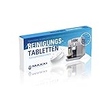 Maxxi Clean 10 Reinigungstabletten für Kaffeevollautomaten und Kaffemaschinen I Reinigungstabs als Kaffeefettlöser zur Reinigung von Jura, Krups, Siemens, WMF, Miele, T