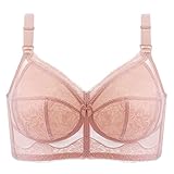WENJUN Schwangerschafts-Still-BH zum Stillen, volle Körbchen, kabellos, stützend, Schwangerschafts-BHs, Vollfigur-Spitze, Sportbralette (Farbe: Pink, Größe: 100E)