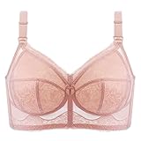 WENJUN Schwangerschafts-Still-BH zum Stillen, volle Körbchen, kabellos, stützend, Schwangerschafts-BHs, Vollfigur-Spitze, Sportbralette (Farbe: Pink, Größe: 90 g)