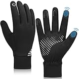 Winterhandschuhe Herren Damen Touchscreen - Warm Frühwinter Handschuhe Anti-rutsch Winddicht Fahrradhandschuhe für Sport Outdoor Fitness Lauf Motorrad Fahrrad Handy Camping Joggen Wandern Schw