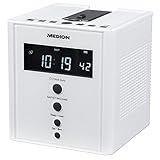 MEDION MD 43562 E66395 Projektions-Uhrenradio mit Weckfunktion PLL UKW weiß