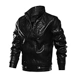 Herren Lederjacke Männer Casual Winter Warme Top Bluse Verdickung Mantel Outwear Top Bluse Jacke Winterjacke Jack