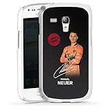 DeinDesign Hard Case kompatibel mit Samsung Galaxy S3 Mini Schutzhülle weiß Smartphone Backcover FC Bayern München Manuel Neuer Offizielles Lizenzproduk