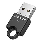 JSAUX Bluetooth 4.0 Adapter PC, USB Bluetooth Dongle Adapter, USB Bluetooth Stick für PC, Laptop, Desktop, Unterstützt Windows 10/8.1/8/7/XP/vista, Plug und Play für Windows 10/8.1/8