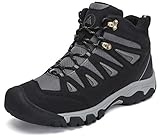 Mishansha Wanderschuhe für Damen rutschfeste Trekkingschuhe Leichte Mesh Leder Wanderhalbschuhe Winterschuhe Trekking Stiefel,Schwarz,40 EU