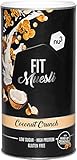 nu3 Fit Protein Müsli Coconut Crunch - 450 g Proteinmüsli aus Kokosnuss, Mandeln, Guarana & Matcha als natürlicher Wachmacher - 36% Eiweiß mit nur 4% Zucker - Ideal für Sportler - vegan & g