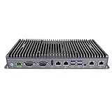 HUNSN Fanless Mini PC, Industrial Computer, IPC, Windows 11/ Linux Ubuntu, Intel Celeron 4205U, IX02, TPM2.0, AES-NI, 9-36V, Watchdog, WOL, 4G Supported, WiFi/BT/4 LAN/4COM, (16G RAM/256G SSD)