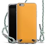 DeinDesign Carry Case kompatibel mit Apple iPhone 6s Plus Hülle mit Band Handykette zum Umhängen hellgrün orange einfarbig Thermomix