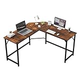 Stehender Laptop-Schreibtisch Eckschreibtisch Großes Home Office Desktop PC. Laptop-Schreibtisch Einfacher L-förmiger Arbeitsstudietisch, stabile Arbeitsstation des Metallrahmens Eckcomp