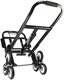 Eortzzpc Handwagen 3-Rad-Folding Sackkarre for Treppen, Transport Sackkarre, Treppenkarre, Vollgummirad robust und langlebig,Trolley Cart für Multi-Use (Color : Black, Size : 107cm)