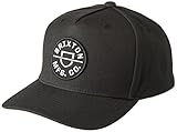 Brixton Unisex-Adult Crest C MP Snapback Baseball Cap, Black, One S