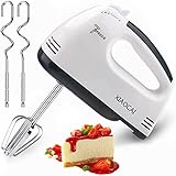 Handmixer, 7-Gang Elektrischer Mixer Handrührer zum Backen Food Beater mit Turbo-Boost-Selbststeuerung + 4 Edelstahl-Zubehör für Küchenkuchencreme Back